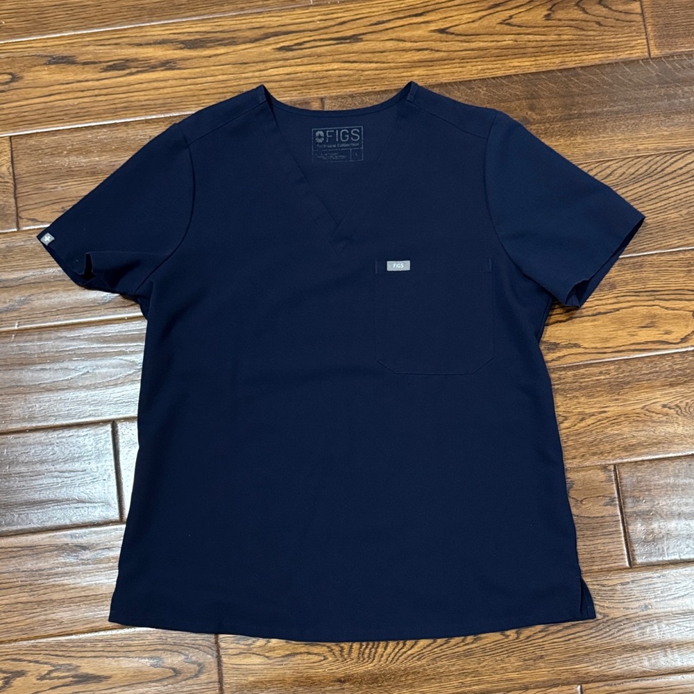Figs Womens Navy Catarina Top